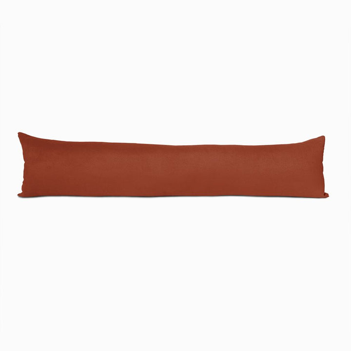 Teracotta faux suede draught excluder