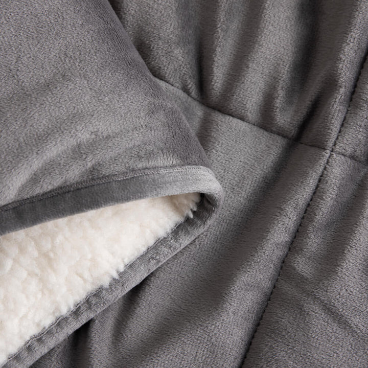 Close up of grey sherpa 