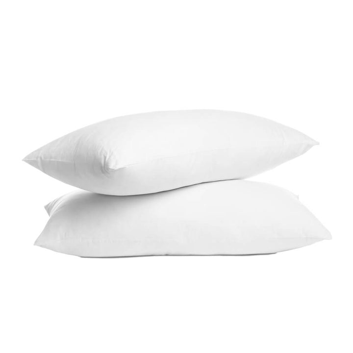 Pair of 'Just Like Down' microfibre pillows filled with hollowfibre