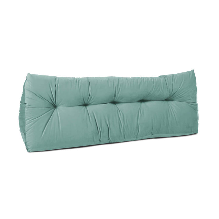 Velvet Headboard Wedge Pillow In Duck Egg