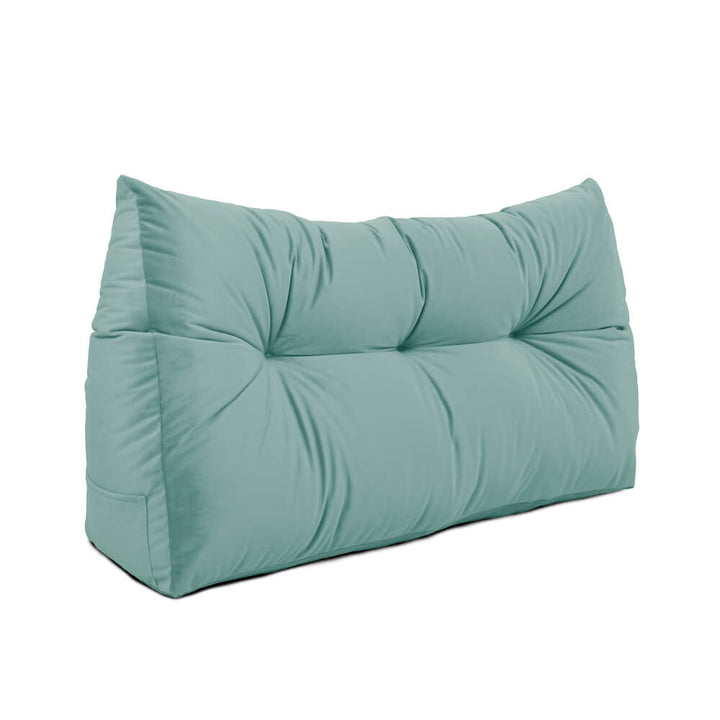 Single Velvet Headboard Wedge Pillow - Duck Egg