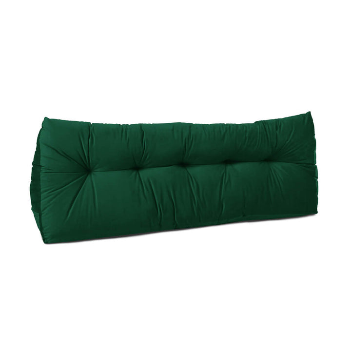 Velvet Headboard Wedge Pillow In Forest Green