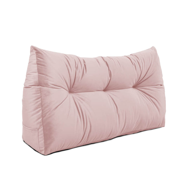Single Velvet Headboard Wedge Pillow - Pink