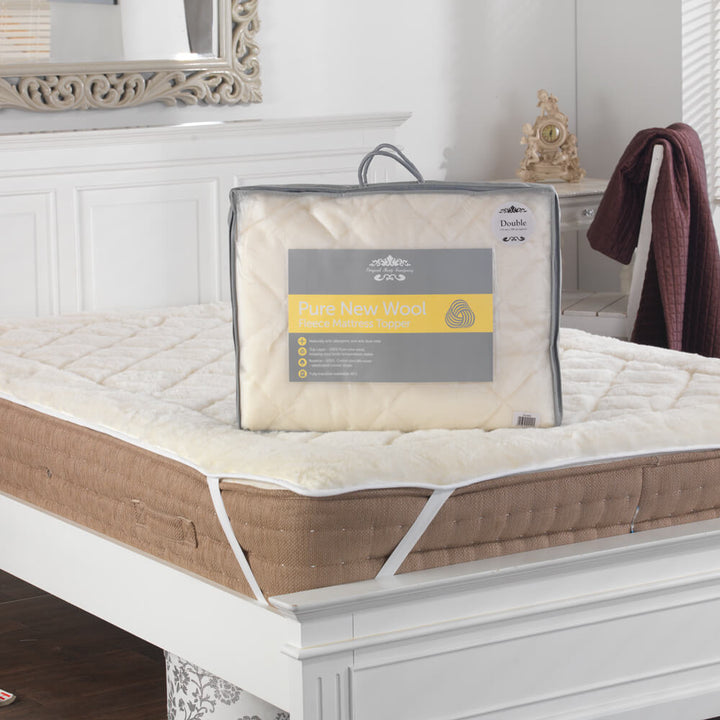 Merino Wool Trapunta Piumone 8 Tog Naturale Super King Doppio - Foto 1